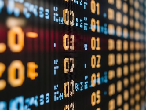 A close up of an electronic display with numbers shown - Powered by Adobe