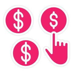 Vector Design Pay Per Click Icon Style