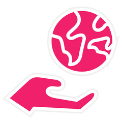 Vector Design Save World Icon Style