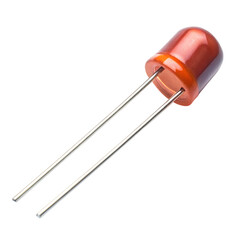 Light-Dependent Resistor (LDR) Component Isolated on White Background for Electronic Circuits and Projects