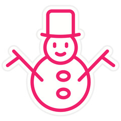 Vector Design Snowman Icon Style