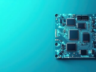 Intricate Close-Up of a Circuit Board Showcasing Detailed Components and Connections in a High-Tech Environment Reflecting Innovation and Technology