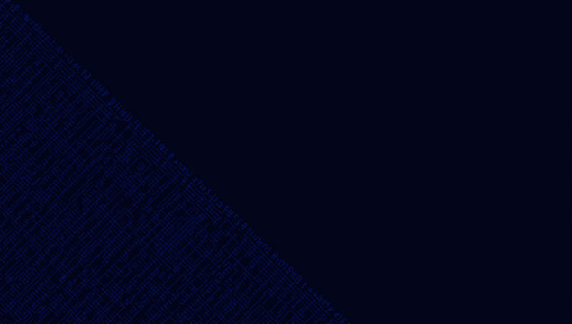 Abstract Dark Blue Digital Circuit Board Background with Text