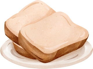 watercolor bread