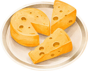 watercolor cheese