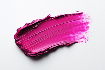 Bright pink lipstick smudge on white background. Artificial intelligence image
