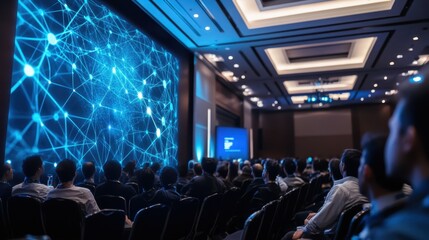 A tech conference focusing on the future of blockchain in corporate innovation.
