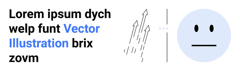 Neutral face with abstract arrows pointing upward suggesting growth, progress, optimism, or change. Ideal for emotions, reactions, performance reviews, business strategies, motivational themes