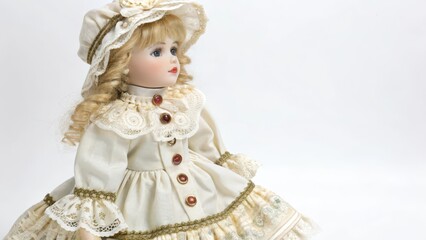 Fototapeta premium Porcelain Doll in Vintage Dress