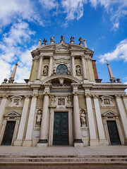 Historic San Giovanni Battista church, basilica of Busto Arsizio, Varese, Italy