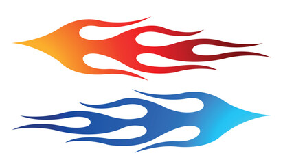 Sports car Speed fire flame decal vinyl sticker. Racing car tribal fire flames vector eps graphic. Side vehicle decoration for car, auto, truck, boat, suv, motorcycle.