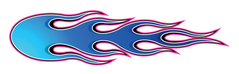 Electric Sports car Speed fire flame decal vinyl sticker. Racing car tribal fire flames vector eps graphic.