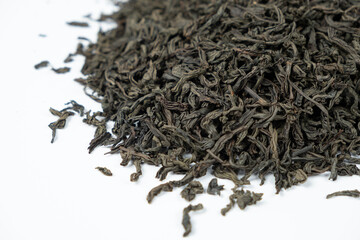 Loose Leaf Ruhunu Black Tea Premium Ceylon Variety on White Background