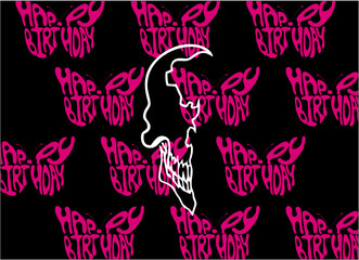 texture design butterfly's skull