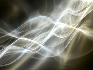 Fototapeta premium Abstract flowing waves of light and shadow are depicted