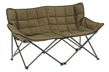 Comfortable outdoor folding loveseat perfect for camping trips or backyard relaxation in warm weather
