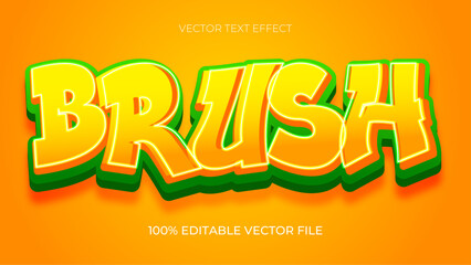 Editable text effect gradient color street graffiti wall style