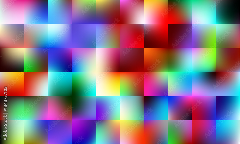 Poster vibrant bright colors lowpoly mosaic abstract background with blurred squares is perfect for creativ