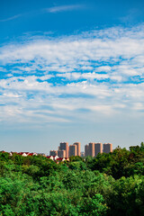 Fototapeta premium Modern buildings and rural skyscrapers and tourist attractions in China