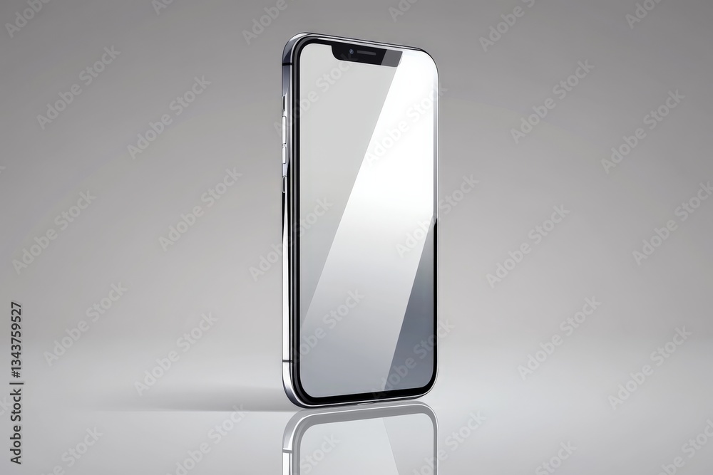 Aufkleber New smartphone model on display with a sleek design and polished surface in a minimalistic setting
