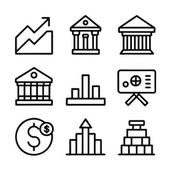 Simple Money Growth Icons

