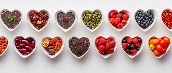 Healthy heart super food concept