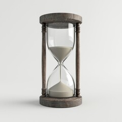 A classic hourglass with sand slowly flowing, representing the passage of time and the fleeting nature of moments.