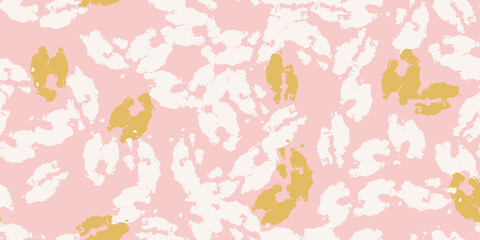 Leopard spots seamless pattern design in vector. Trendy colors