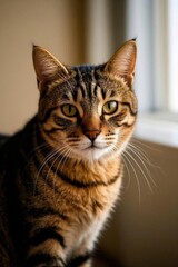 Obraz premium there is a cat sitting on a window sill looking at the camera