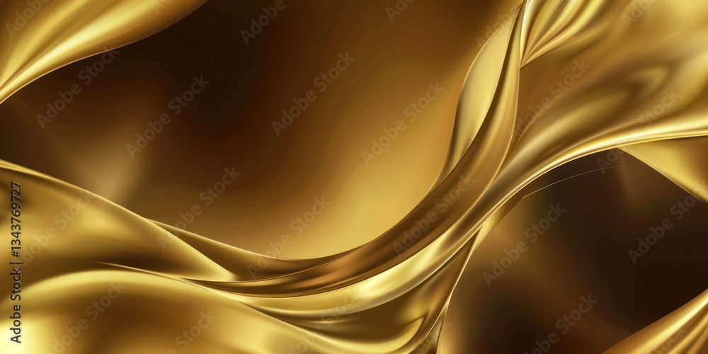Poster abstract background vibrant gold background with abstract waves, fluid shapes, and smooth curves for