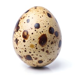One quail egg isolated on a white background