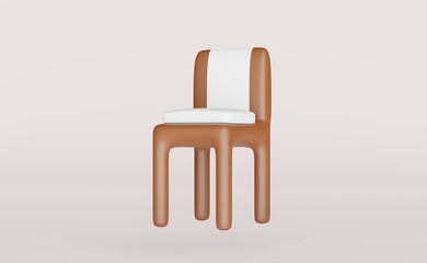 Fototapeta premium Dining chair isolated on white background .wooden chair