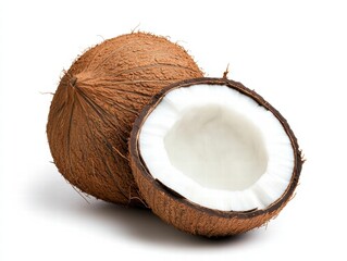 a coconut isolated on white background