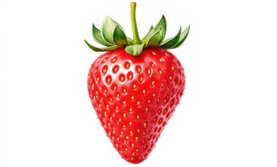 Fresh red strawberry on white background