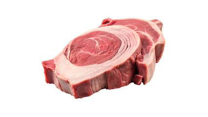 Raw pork meat transparent background