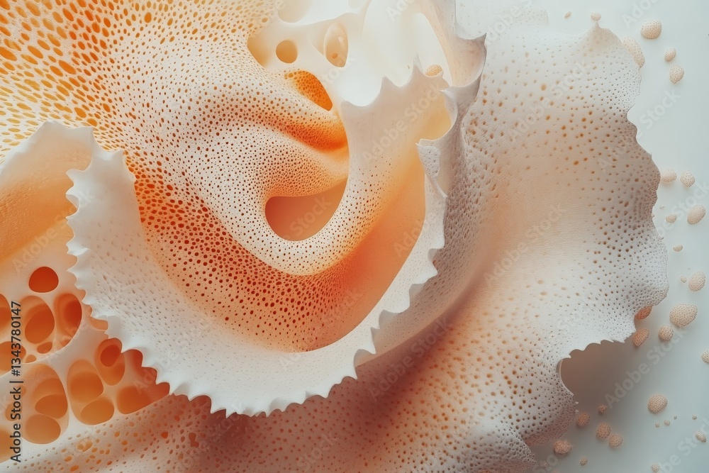 Fototapete intricate details of a natural shell showcasing amazing textures and colors in a close-up view