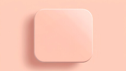 Minimalistic square container on a soft pink background.