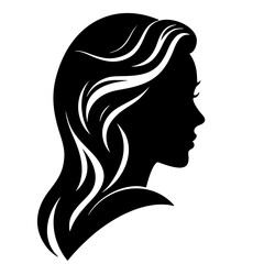 silhouette of a woman head 