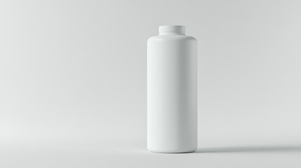 Blank White Bottle on a Minimalist Background for Product Display and Branding Purposes