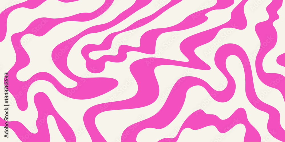 Fototapete abstract geometric wavy background. cool funky art vector design. groovy trippy hippy pattern. psych