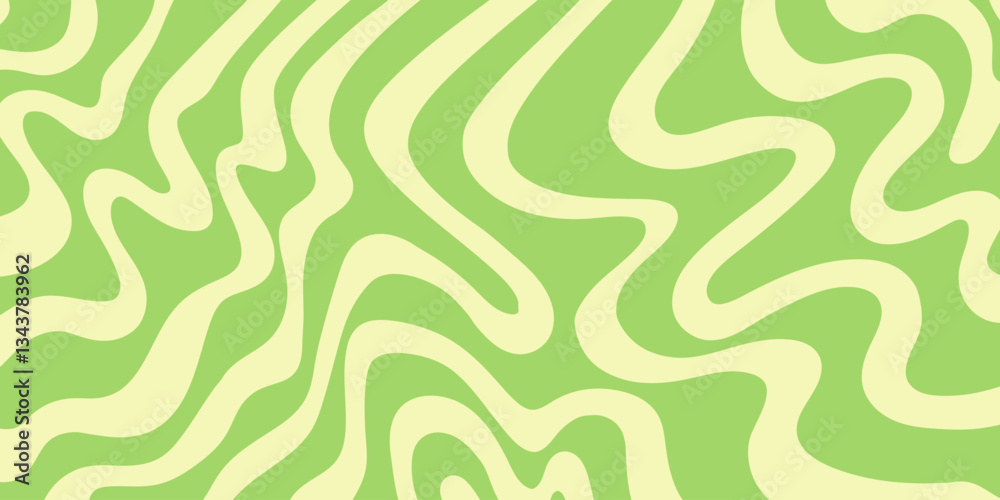 Poster abstract trippy hand drawn groovy pattern vector design. fun vintage y2k wavy texure. curvy psychede