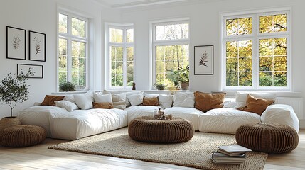 Bright Modern Living Room Interior Design
