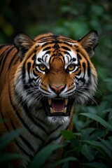 Naklejka premium there is a tiger that is walking through the jungle