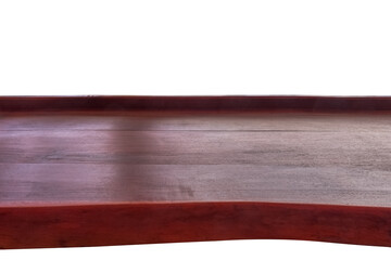 Comptoir bois sur fond blanc 