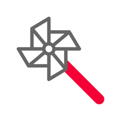Minimalist Toy Pinwheel with Red Handle Design
