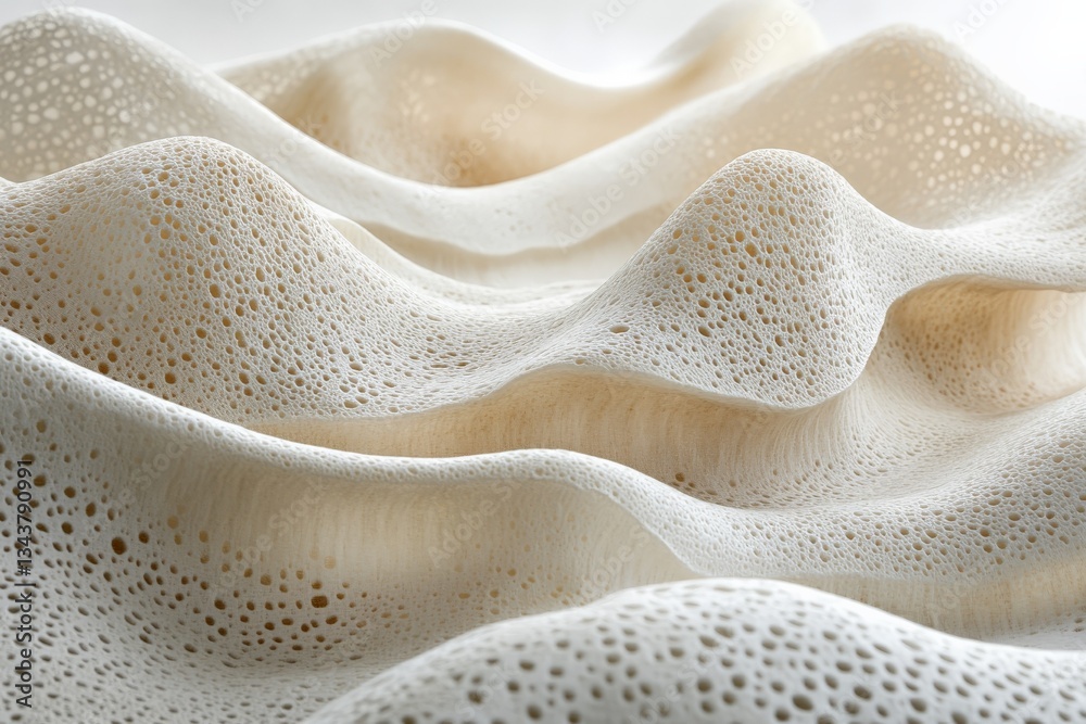 Leinwandbilder intricate patterns of textured fabric displayed in soft, flowing waves under natural light