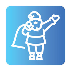 Christmas santa claus  line black icon. Sign for web page, mobile app, button, logo.
