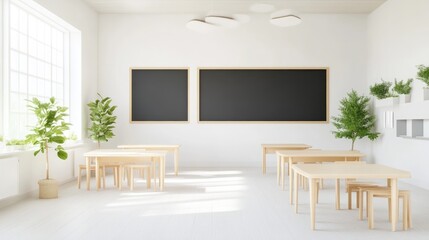 Modern minimalist classroom