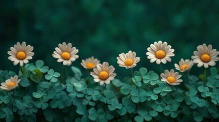 Delicate Daisies in a Lush Garden