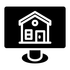 real estate glyph icon
